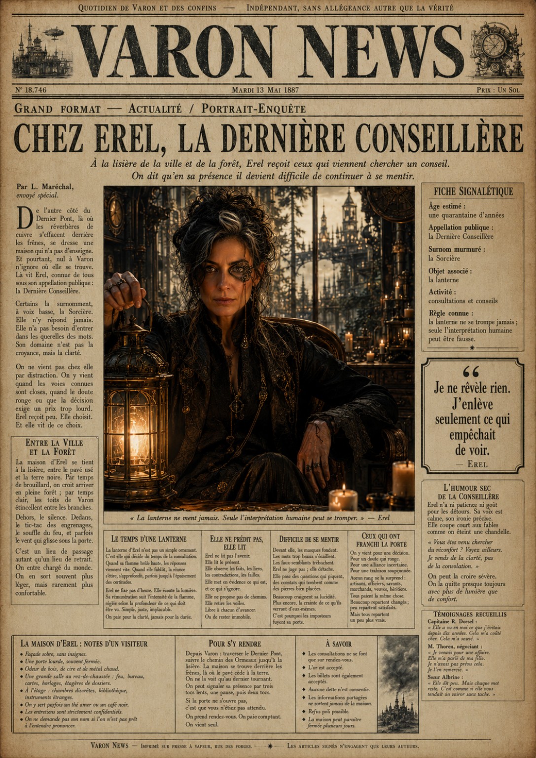 Article Varon News consacré à Erel
